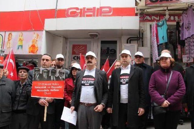 Amasya'da Chp'lilerden '17 Aralık' Eylemi