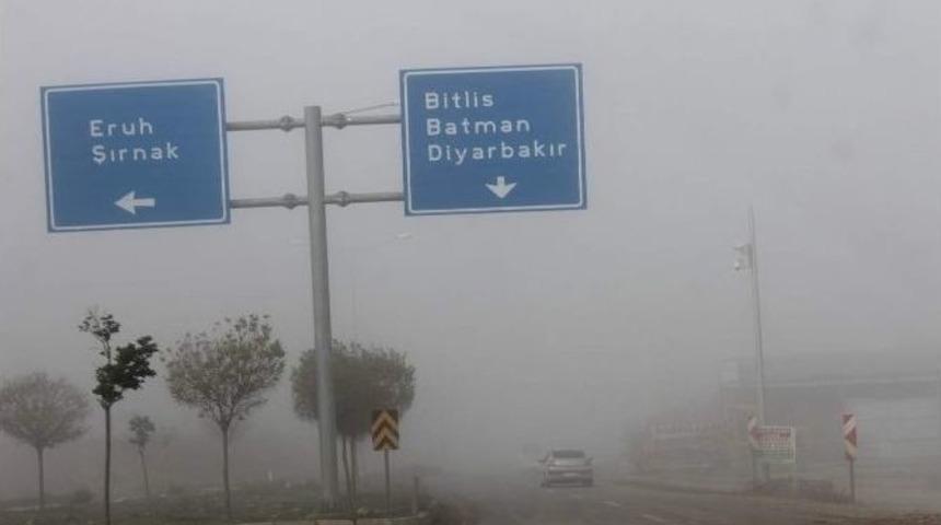 Siirt&rsquo;te Yoğun Sis Nedeniyle U&ccedil;uşlar Ertelendi