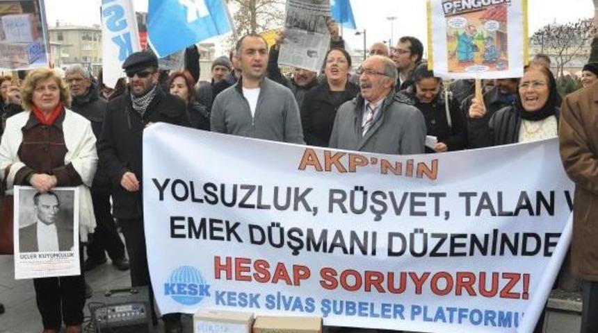 Sivas'ta Kesk Ve Chp'den '17 Aralık'  Protestosu