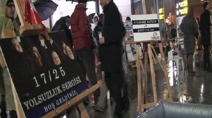 &Ccedil;ağlayan'daki İstanbul Adalet Sarayı &Ouml;n&uuml;nde '17 Aralık Sergisi'...