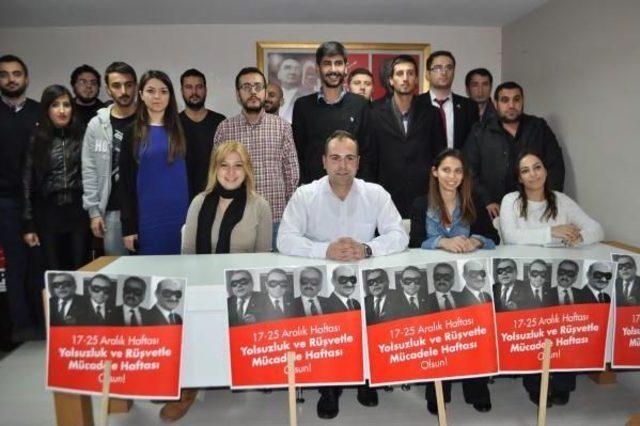 Chp'li Gençlerden Pankartlı 17 Aralık Eylemi