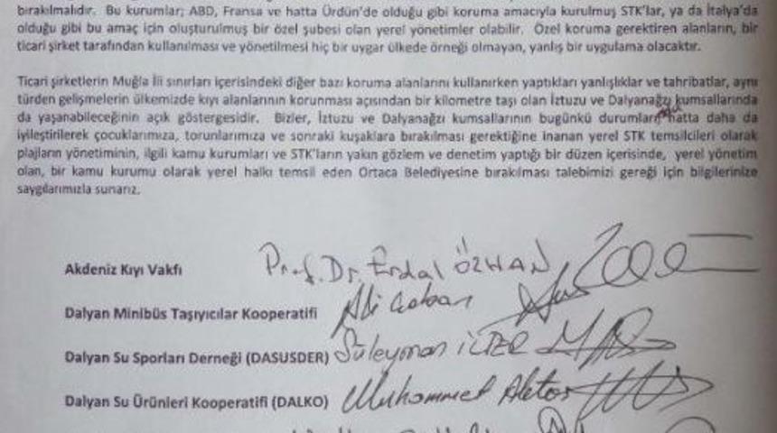 Platform, Muğla Valisi Amir &Ccedil;i&ccedil;ek'ten İztuzu'nu İstedi