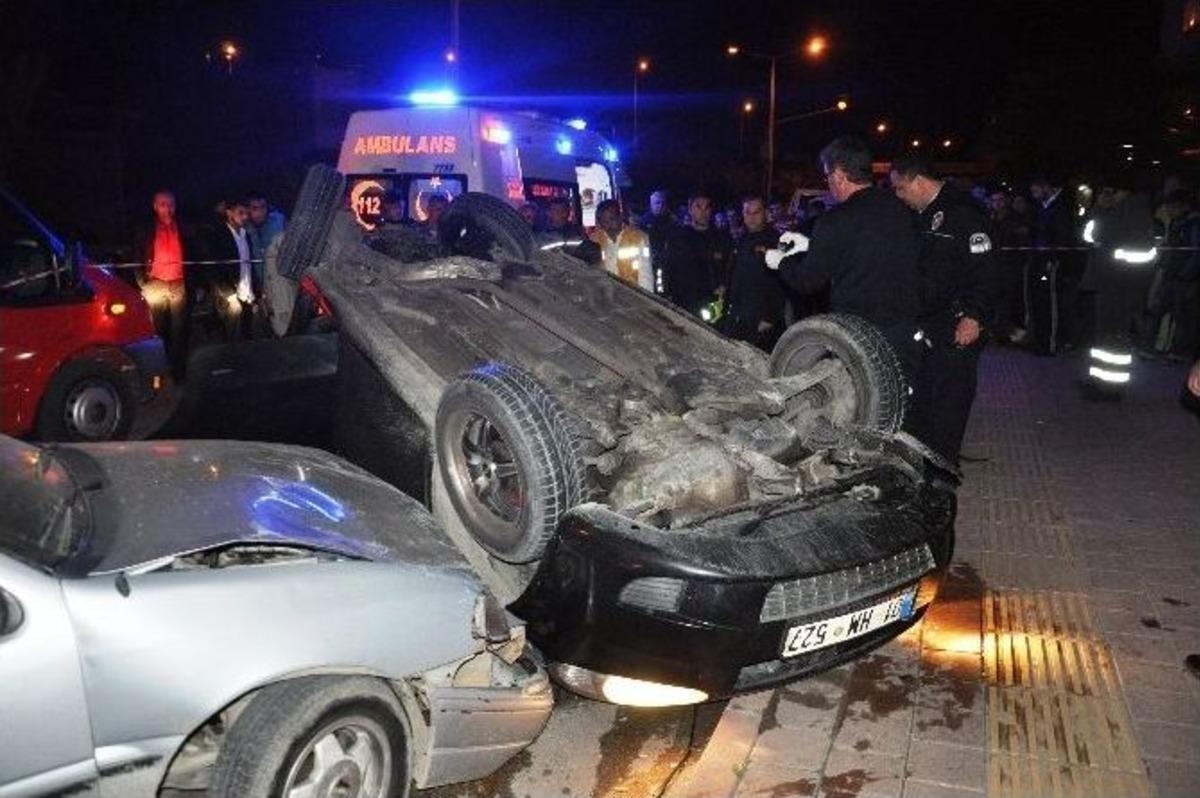 Aşırı Hız Yapan Otomobil Takla Attı: 1 &Ouml;l&uuml;, 2 Yaralı