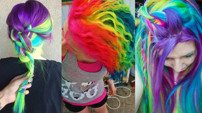 Son trend neon saçlar!