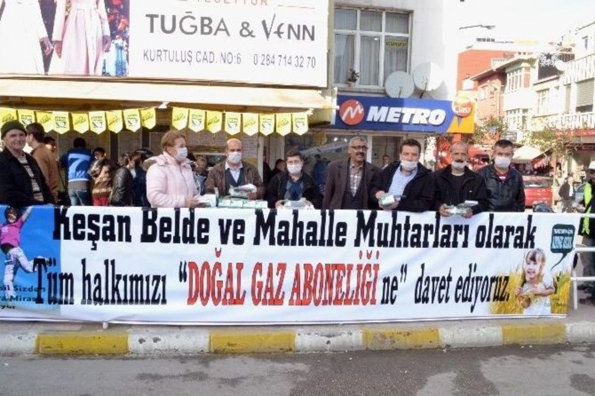 Keşan&rsquo;da Hava Kirliliğine Maskeli Tepki