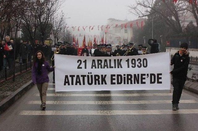 Atatürk’ün Edirne’ye Gelişinin 84.yıl Dönümü Törenlerle Kutlandı