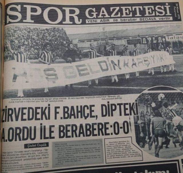 Fenerbahçe Ve Altınordu'dan 44 Yıl Sonra Buluşma