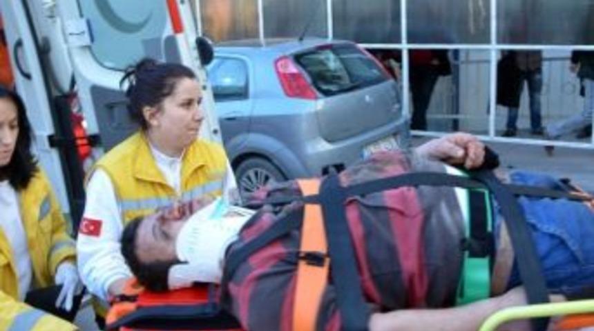 İş Makinesinden D&uuml;şen İş&ccedil;i Hastanelik Oldu