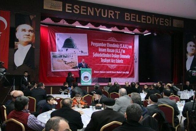 Esenyurt Belediyesi’nden, Peygamber Efendimiz’in Torunu Hazret-i Hasan İçin Şehadet Programı