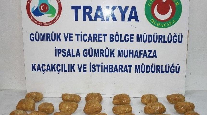 Edirne&rsquo;de Otomobil Tamponunda 10 Kilo Eroin Yakalandı
