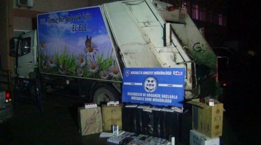 &Ccedil;&ouml;p Kamyonundan 98 Bin 500 Paket Ka&ccedil;ak Sigara Ele Ge&ccedil;irildi