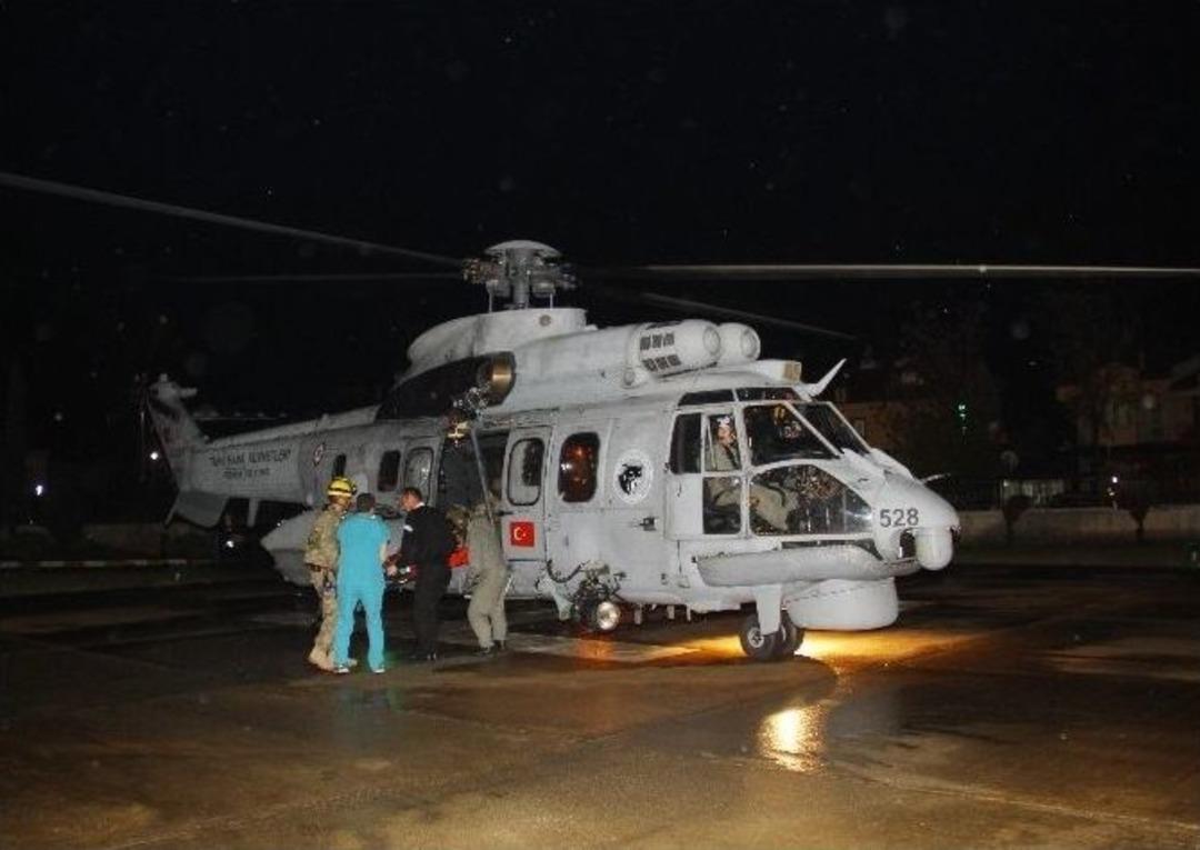 Kadın &Ccedil;obanı Askeri Helikopter Kurtardı