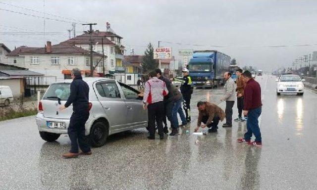 Takla Atan Otomobili 8 Kişi Çevirdi