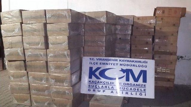 Viranşehir’de 85 Bin Paket Kaçak Sigara Yakalandı