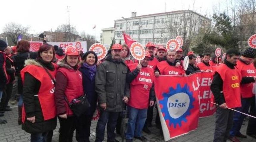 Disk&rsquo;Ten L&uuml;leburgaz&rsquo;Da Asgari &Uuml;cret Mitingi: Asgari &Uuml;cret Net 1800 Lira Olsun