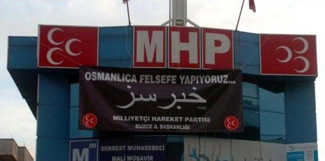 Mhp'den Osmanlıca Tepki