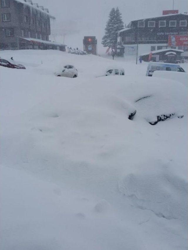 Uludağ’Da Bir Günde Yarım Metre Kar Yağdı