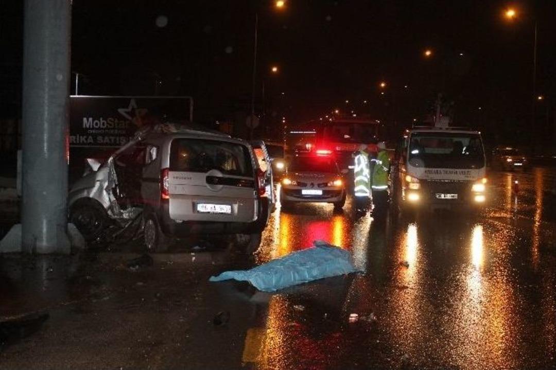 Başkent&rsquo;te Trafik Kazası: 1 &Ouml;l&uuml;, 7 Yaralı