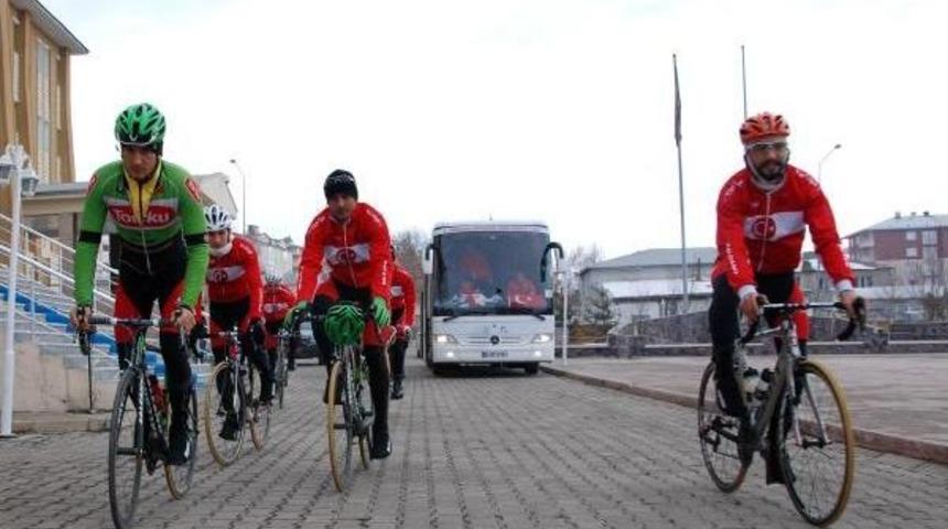 Milli Bisiklet&ccedil;iler Ardahan&rsquo;A Ulaştı