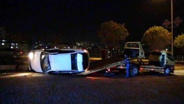 Sürücüsünün Gaz Yerine Frene Bastığı Otomobil Takla Attı: 1 Yaralı