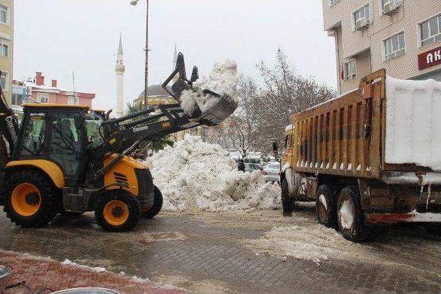 Çan’da Kar Temizlik Çalışmaları Başladı