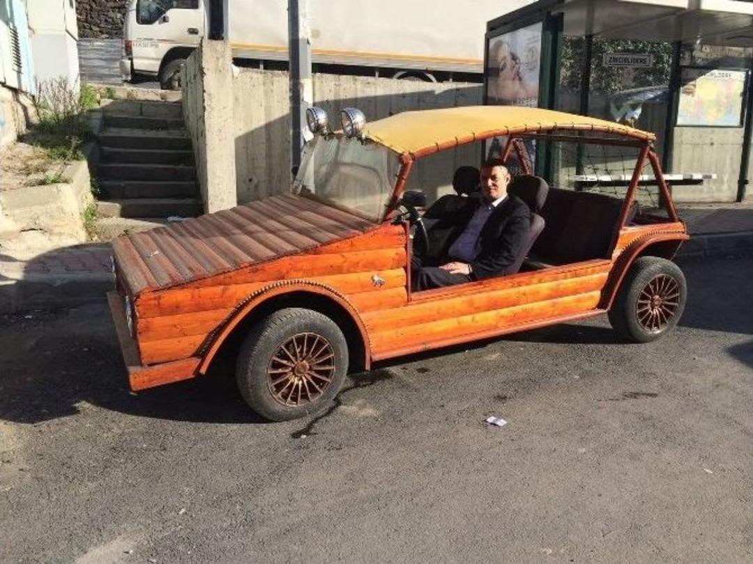 (&ouml;zel Haber) 1.5 Yıl Uğraştı, Ahşap Otomobil Yaptı