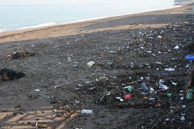 Dalgalar Sahilleri Yine &Ccedil;&ouml;pl&uuml;ğe &Ccedil;evirdi 1