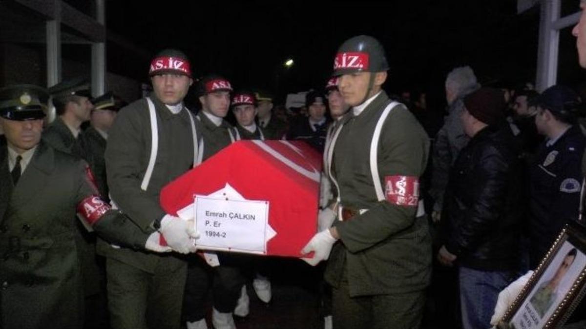 Şehit Piyade Er &Ccedil;alkın&rsquo;ın Cenazesi Baba Ocağına Getirildi