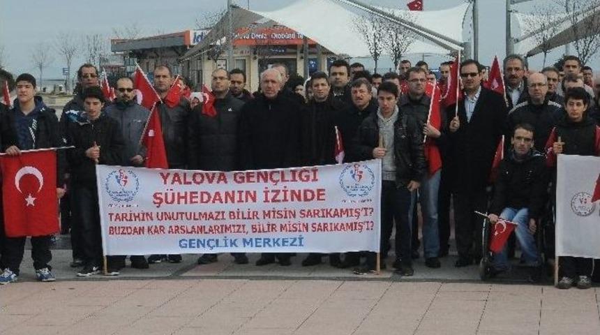 Yalovalılar Sarıkamış Şehitleri İ&ccedil;in Y&uuml;r&uuml;d&uuml;