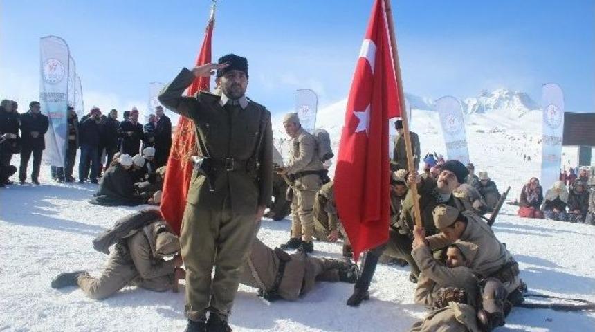 Binlerce Kişi 100. Yılında Sarıkamış Asrın Y&uuml;r&uuml;y&uuml;ş&uuml;nde Erciyes&rsquo;te Buluştu