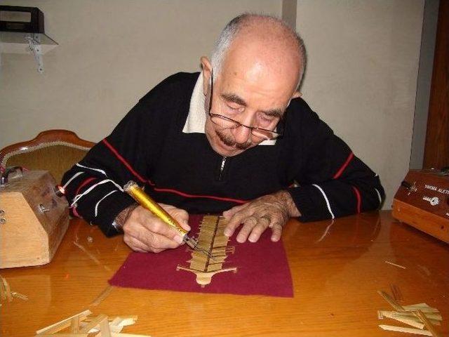 Yozgat&rsquo;ta Emekli &Ouml;ğretmen &Ccedil;avdar Sapını Sanat Eserine D&ouml;n&uuml;şt&uuml;r&uuml;yor 1