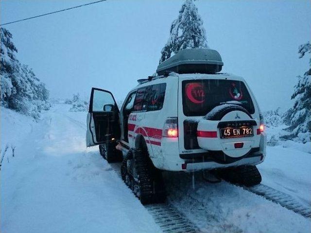 Manisa’da Kar Ambulansı 8 Hastaya Ulaştı