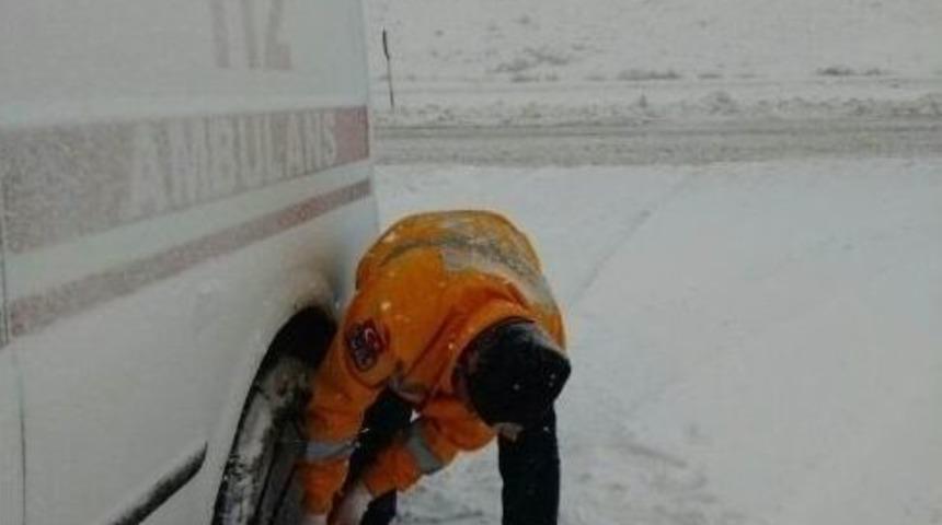 Kalp Hastasına Kar Nedeniyle 4 Saatte Ulaşıldı