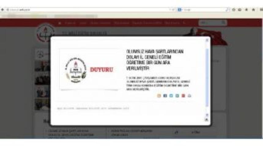 Osmaniye'de Eğitime 1 G&uuml;n Ara