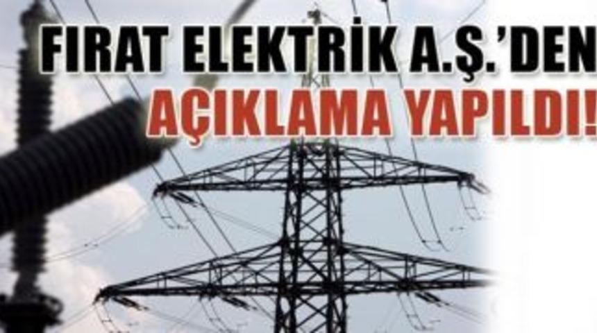 Fırat Elektrik Dağıtım A.Ş ‘den Kesintilerle ilgili açıklama