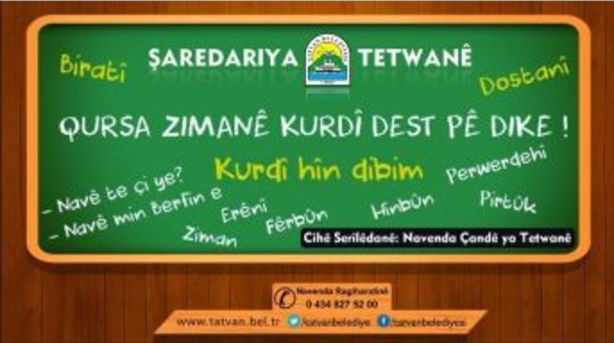 Tatvan Belediyesi&rsquo;nden K&uuml;rt&ccedil;e Dil Kursu