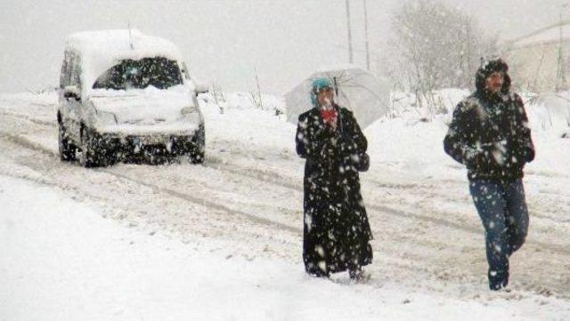 Hendek İlçesi'ndeki Köylerde Kar Kalınlığı 2 Metreyi Buldu