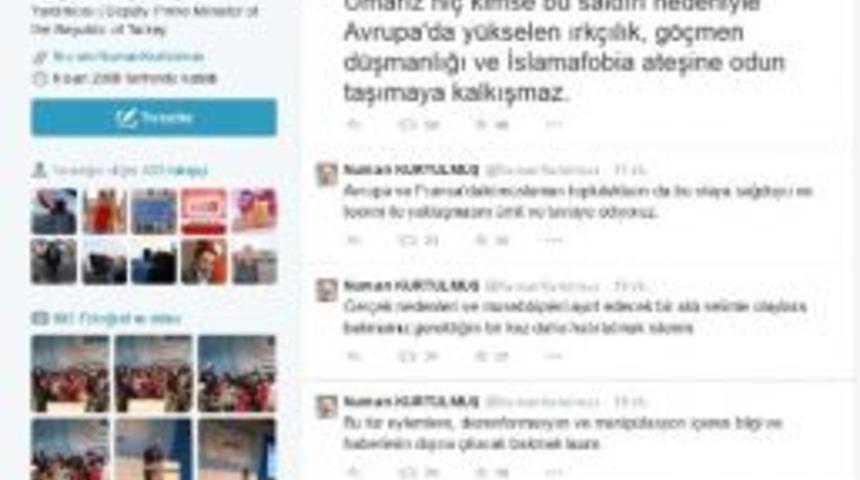 Başbakan Yardımcısı Kurtulmuş Paris&rsquo;teki Ter&ouml;r Saldırısını Kınadı