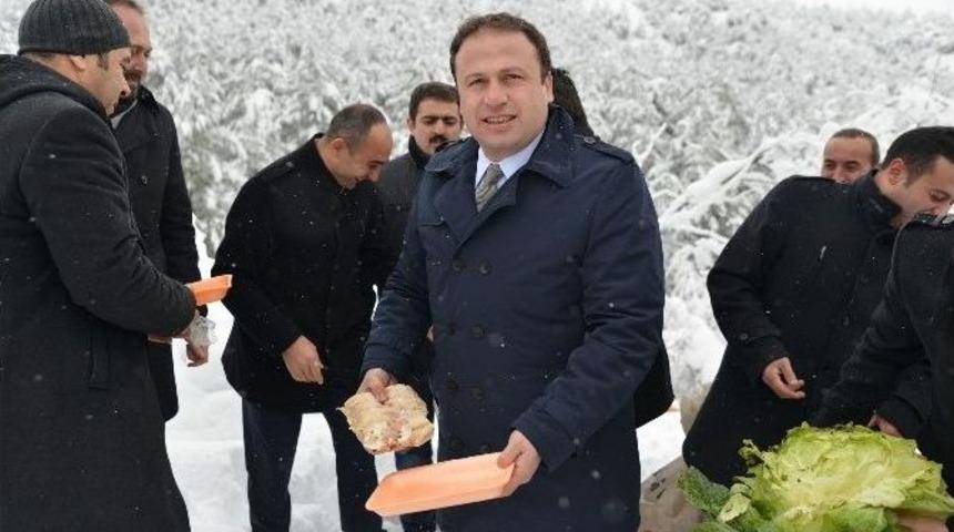 Erbaa&rsquo;da Yaban Hayvanları İ&ccedil;in Doğaya Yem Bırakıldı