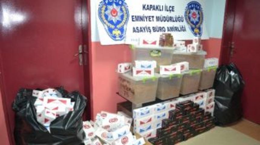 Tekirdağ&rsquo;da Ka&ccedil;ak Sigara Ve T&uuml;t&uuml;n Ele Ge&ccedil;irildi