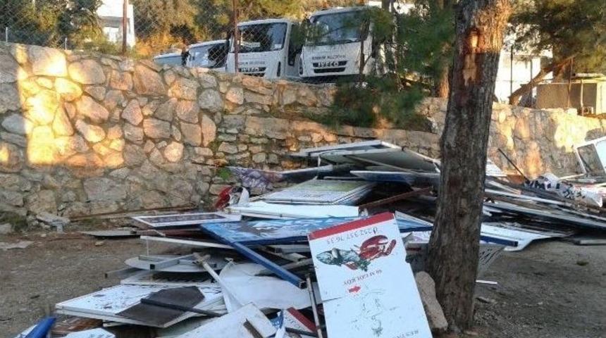 Bodrum&rsquo;da Belediyeden Ka&ccedil;ak Reklama Ge&ccedil;it Yok