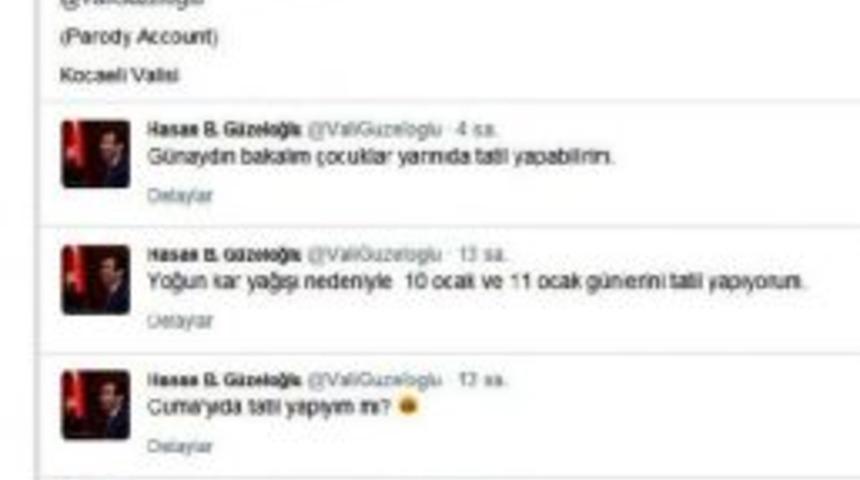 Kocaeli Valisi Adına A&ccedil;ılan Sahte Hesaptan Atılan Twetler Ortalığı Karıştırdı