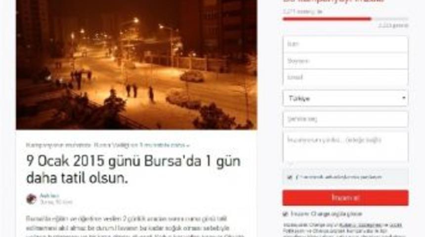 Bursalı &Ouml;ğrencilerden &ldquo;okul Tatil Olsun&rdquo; Kampanyası