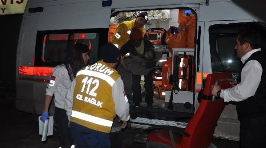 Benzinle Soba Yakarken Eşi Ve 2 &Ccedil;ocuğuyla Yaralandı