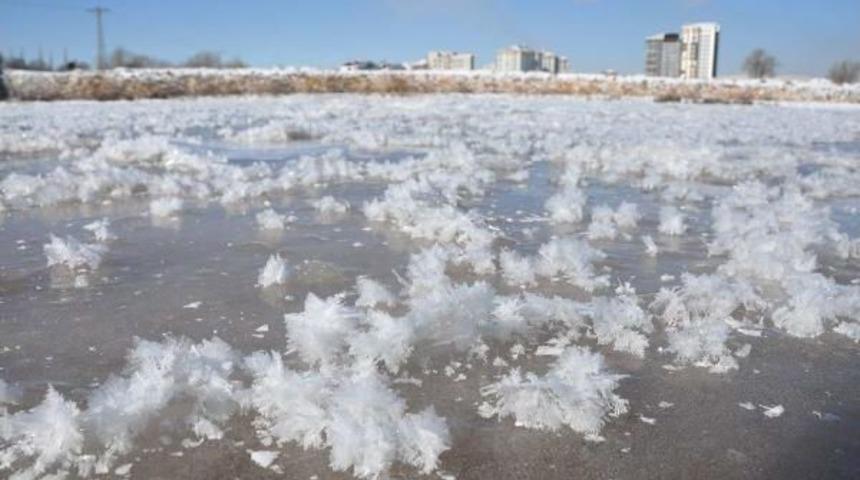 Sivas Eksi 15'i G&ouml;rd&uuml;, Kızılırmak Buz Tuttu