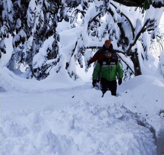 Rize'de Mahsur Kalan 3 Kişiye Havadan Gıda Ve Yakacak Atıldı