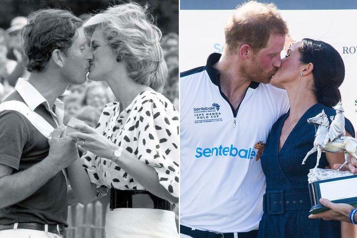  Meghan Markle ve Prens Harry 'kurallar umrumuzda değil' deyip öpüştüler