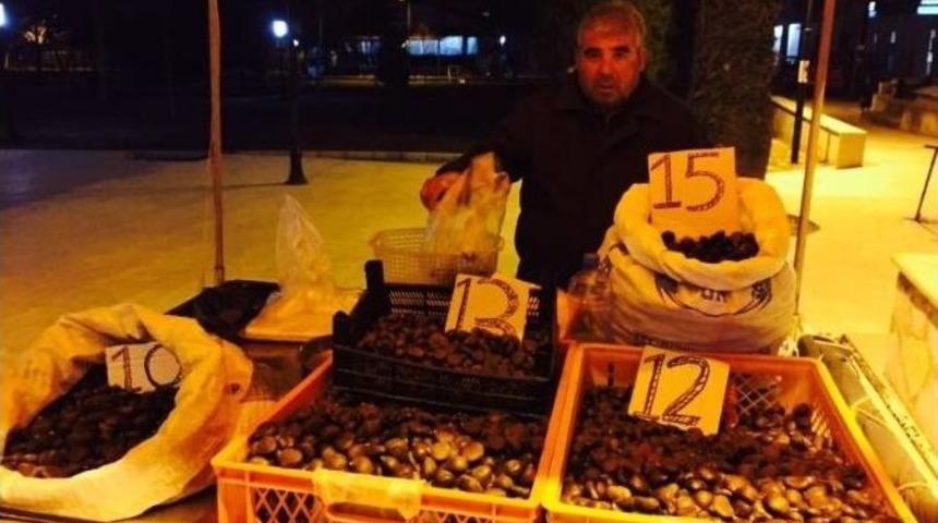 Milas&rsquo;ta Soğuk Hava Kestanecilere Yaradı