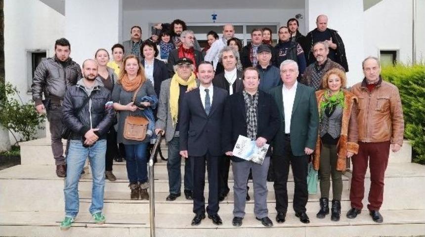 Sanat&ccedil;ılardan Bodrum Belediyesine Ziyaret