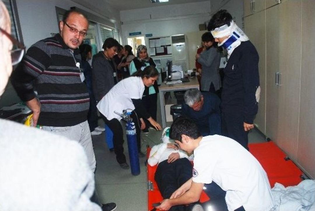 Kozan Devlet Hastanesi&rsquo;nde Kurtarma Tatbikatı